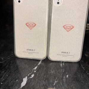 White Glitter Phone Case for iPhone XR/6.1